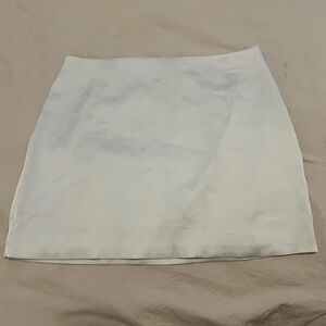 Silver silk Aritzia mini skirt